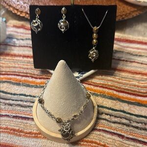 Brighton Silver and Gold Charm Bracelet